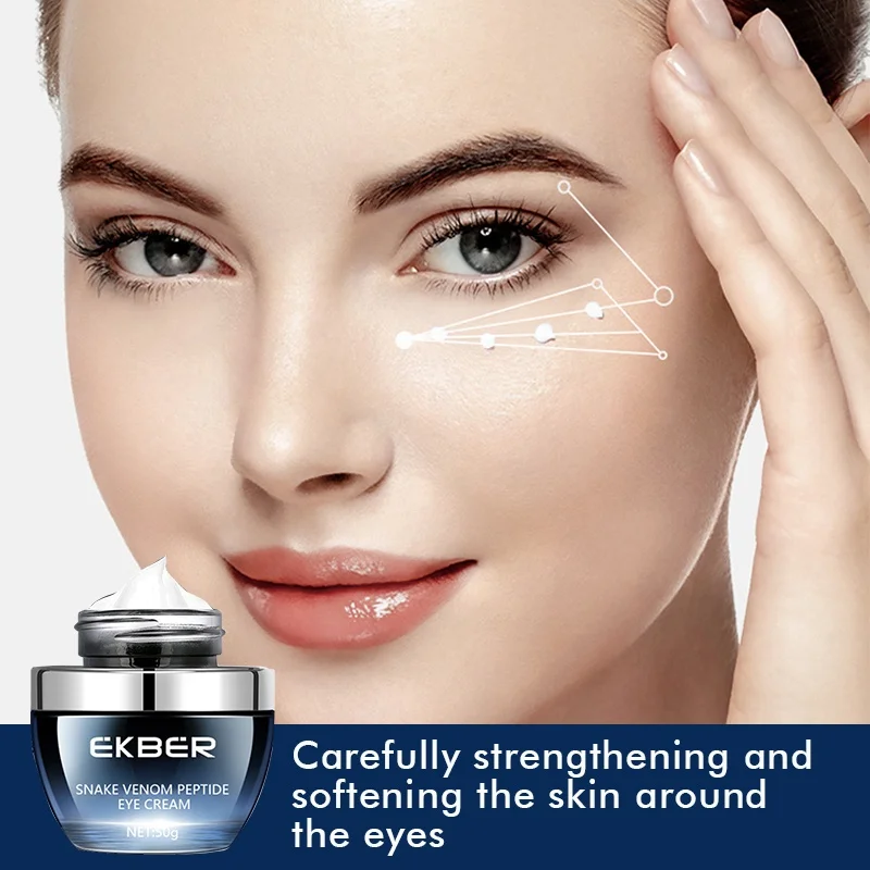 Customize Logo Private Label Snake Venom SYN-AKE Reduces Fine Lines Dark Circles Puffiness Anti Aging Under Eye Cream