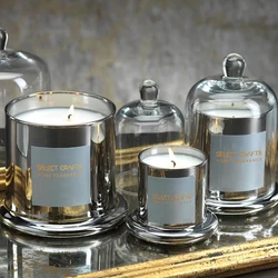 Domed Cover Jar Candle Soy Wax Bell Glass Custom Luxury Gifts Natural Scented Wedding Home Decoration OEM Custom Fragrance 150g