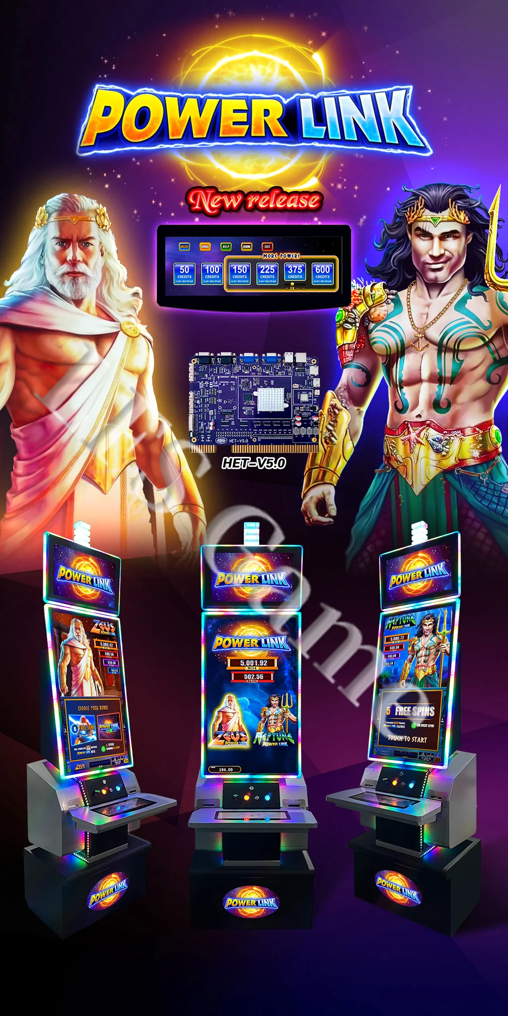 New Skill Game Board Power Link 2 in 1 Zeus and