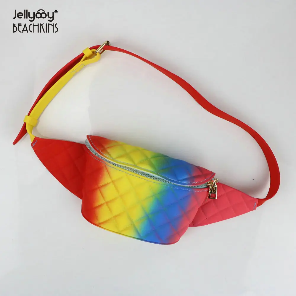 Jellyooy BEACHKINS 2020 New Colorful Jelly Fanny Pack Waist Purse Bag PVC Candy Bag Hot Selling Fashion Fanny Pack For Ladies