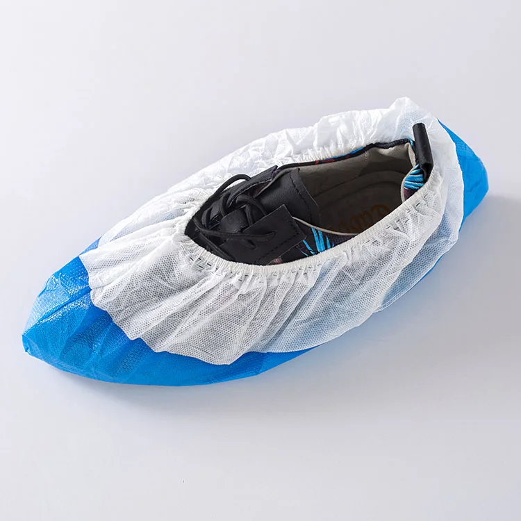 
Factory Price Medical Surgical Pp+ Cpe Disposable Anti Slip Shoe Cover 