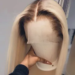 Cheap Peruvian 613 Bob Wig Human Hair,Honey Blonde Wigs For Women,Brazilian Ombre Colored Short Bob Cut Lace Front Wig Straight
