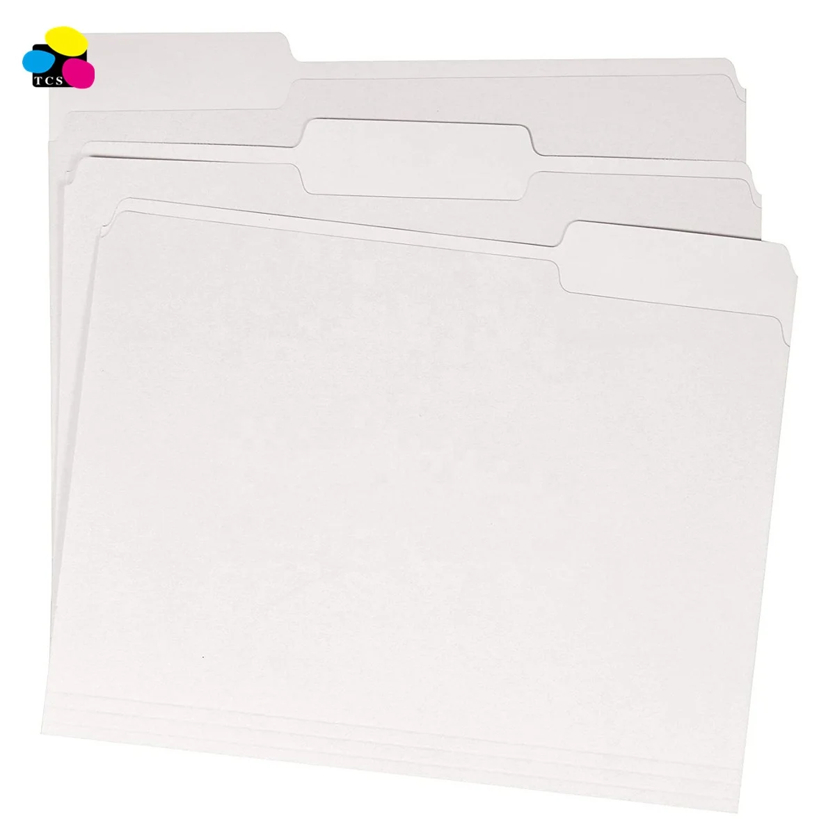 office stationary Durable 11 pt White 1/3 Cut Tab Letter Size 8.5 by 11 inches Colorful Manila file folder