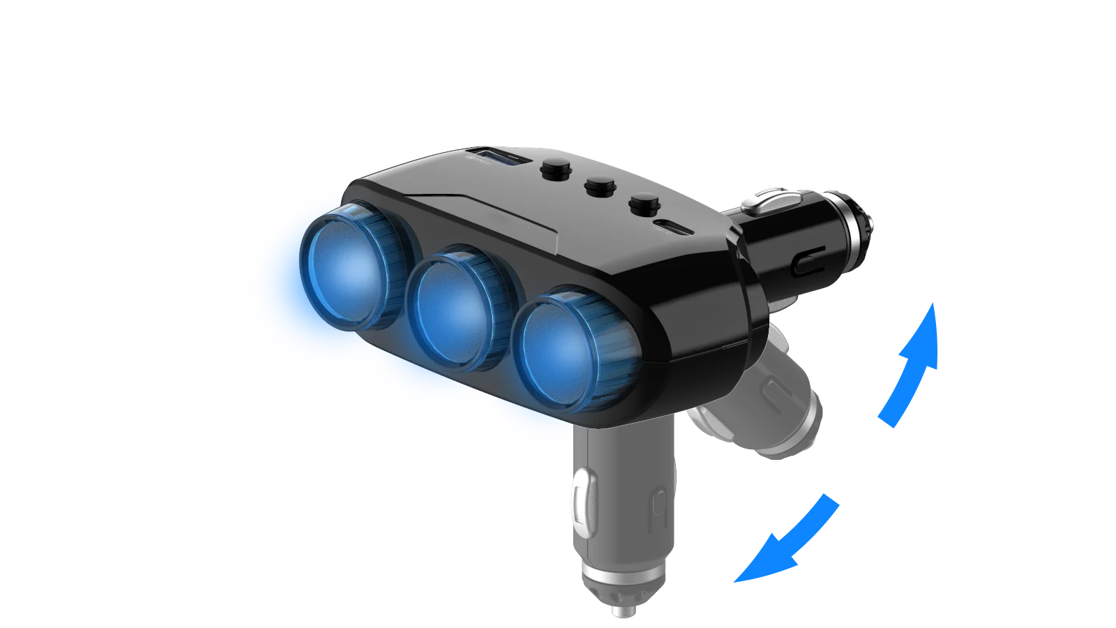 output 12v car cigarette lighter power adapter