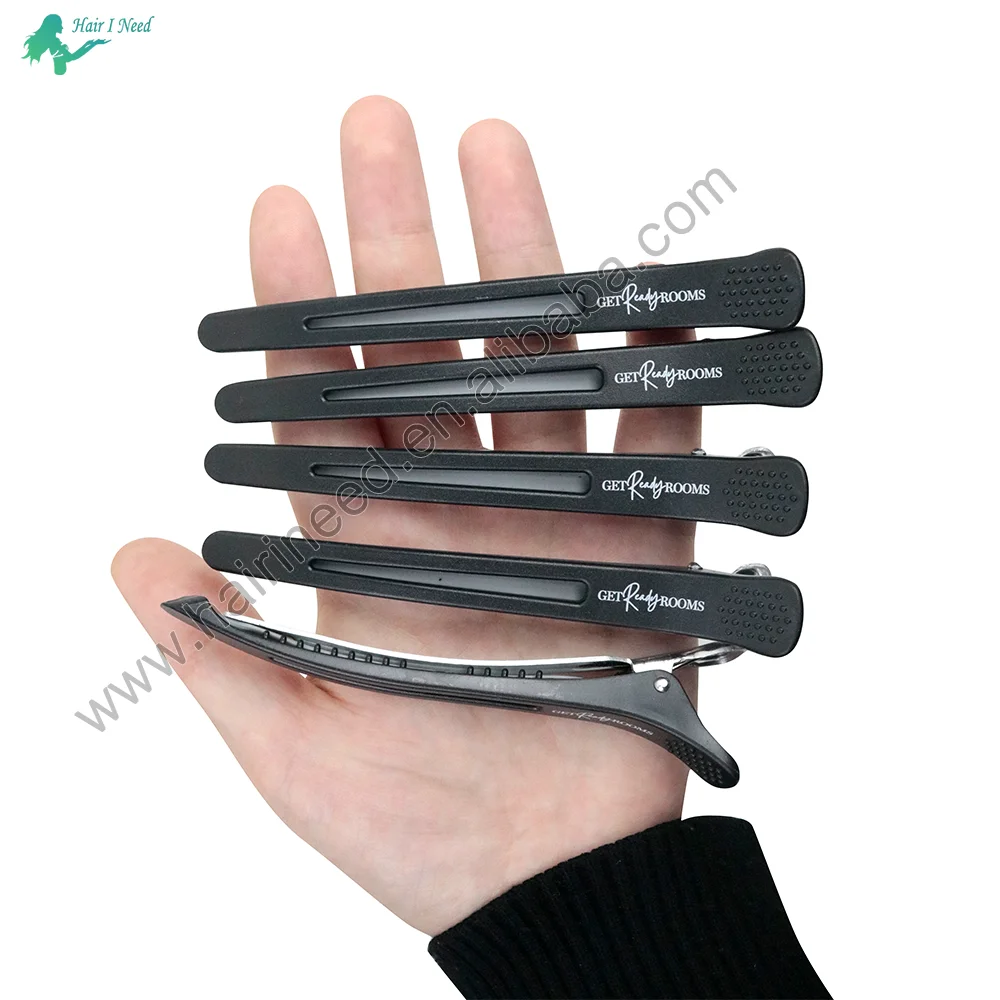 Custom logo hot selling  barber sectioning salon hairpins styling tools hairdressing alligator hairgrips logo custom hair clips