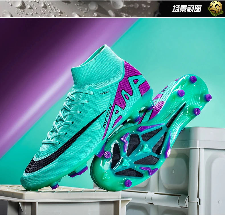 High Quality Ankle Outdoor Football Boots FG AG Spikes TF Cleats Soccer Custom Football Shoes For Men Athletic Soccer Shoes