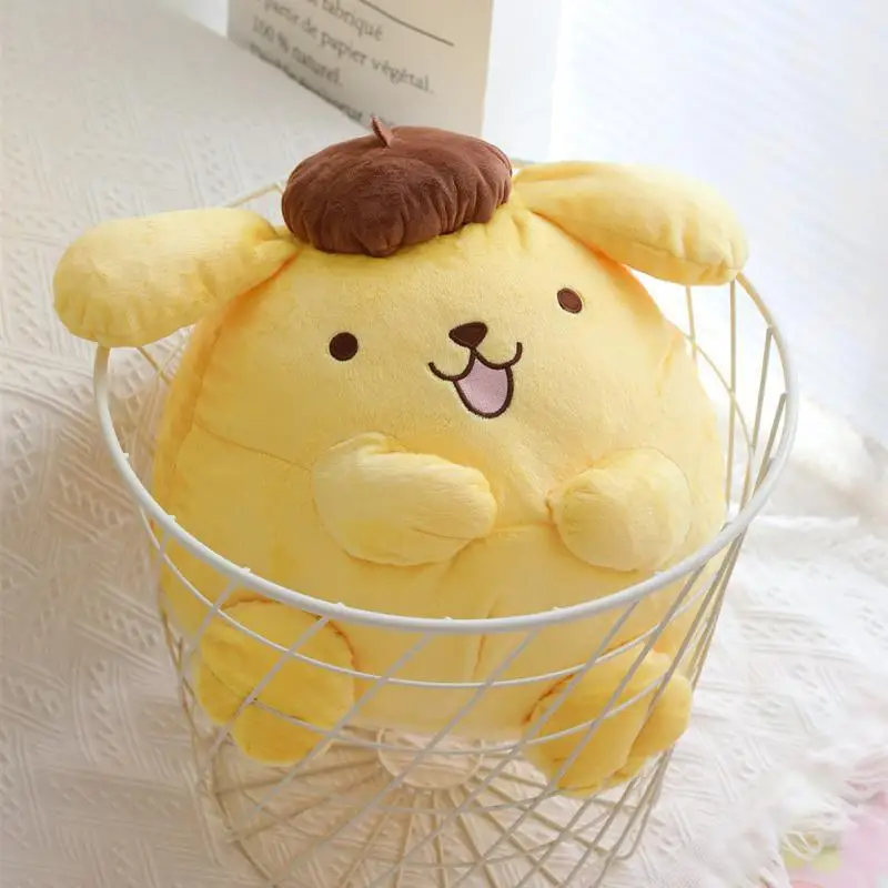 Pompompurin Plush Sanrioed Cartoon Doll Girl Room Decoration Sleeping Throw Pillow Surprise Gifts Sanrioed Pillow