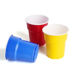 eco friendly PP disposable mini red party/milk tea plastic juice water cups manufacturer
