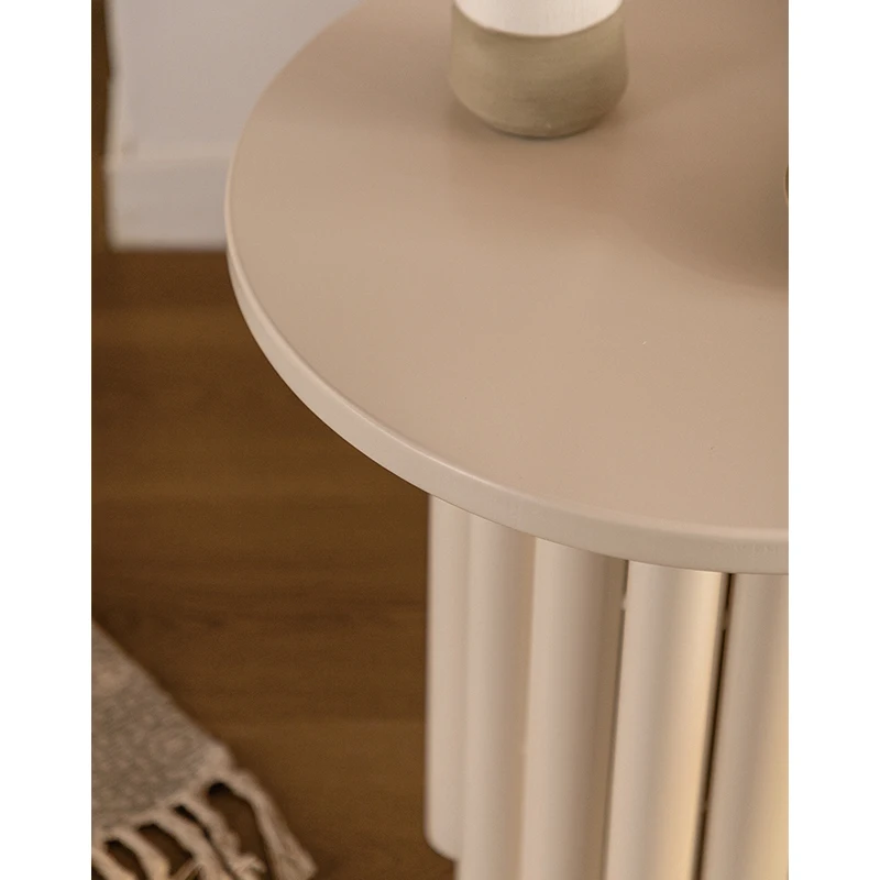 Designer Home Furniture Simple Modern Nordic Living Room Round White Wooden Coffee Side Table