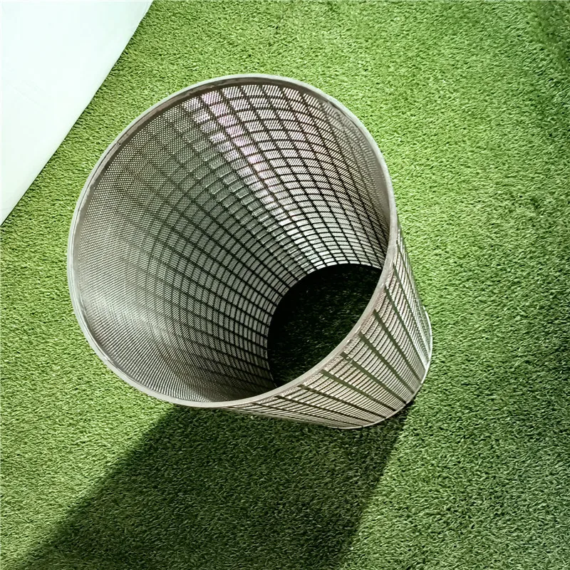 Round Hole and Square Hole Stainless Steel Perforated Metal Mesh Cylinders filter pipe