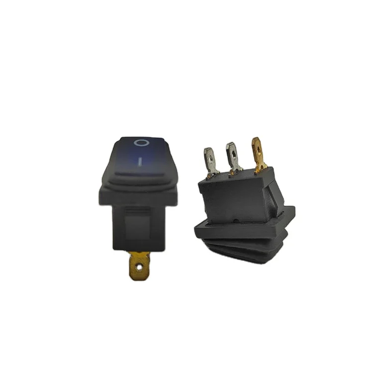 12V 220V with LED Light 10A 250V AC Waterproof Rocker Switch 3 Pin SPST ON OFF Car Dashboard Boat Marine KCD1 Rocker Switch