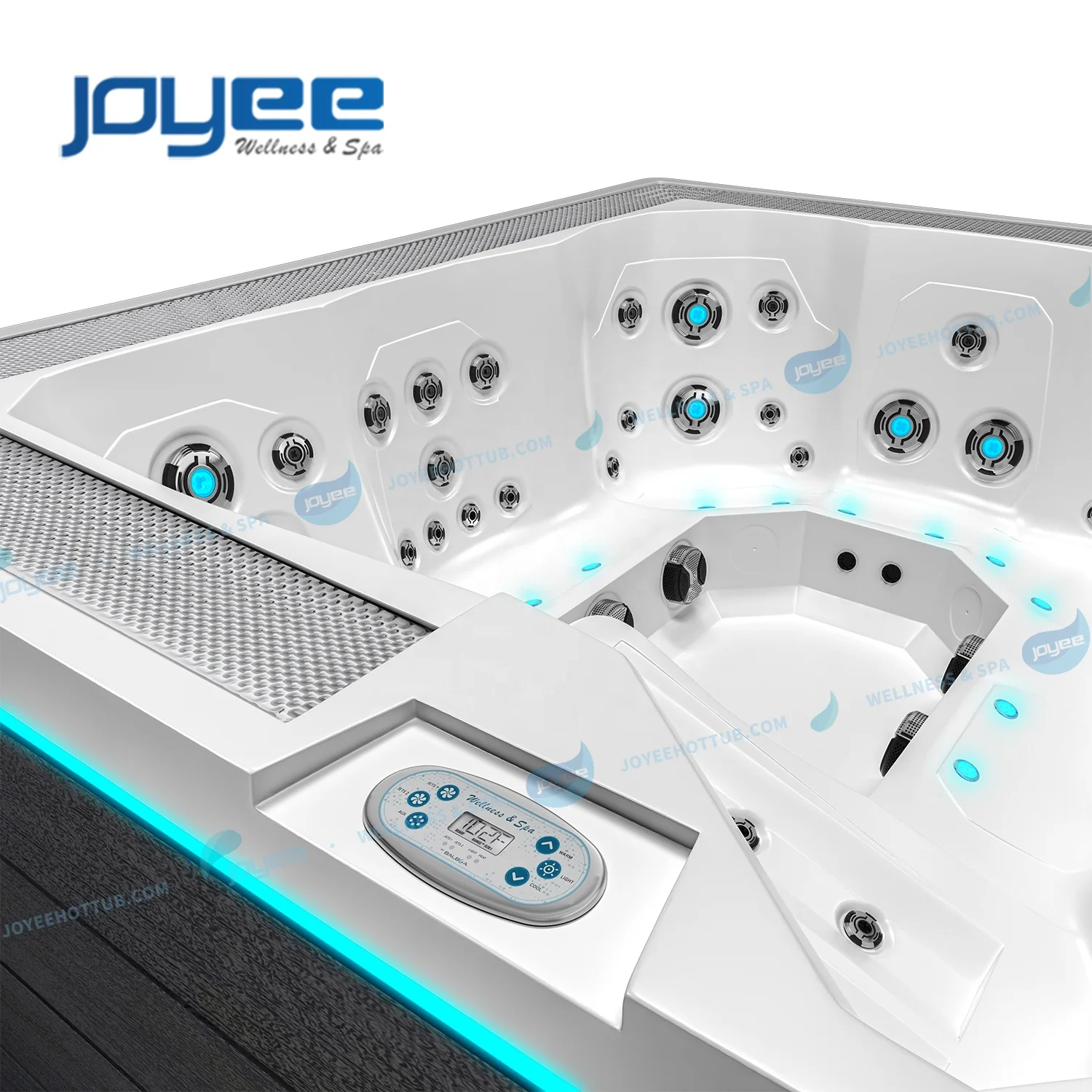 JOYEE Luxury Overflow Massage Hot Tub Spa 7 Seats Outdoor Sexy Relax Combo Massage Spa Pool For Party Family
