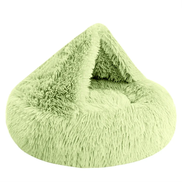 New Pet Bed Winter Soft And Comfortable Warm Shell Semi-enclosed Cat Mattress Cute Pet Cat Bed Kennel Dog Sleep Protector