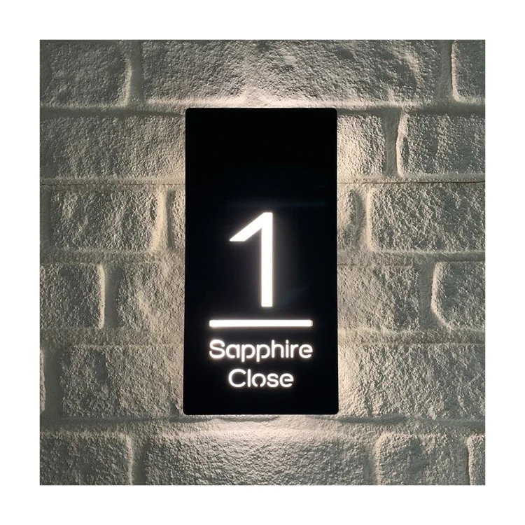 Professional custom sign luminous house number digital house sign custom house number black and white