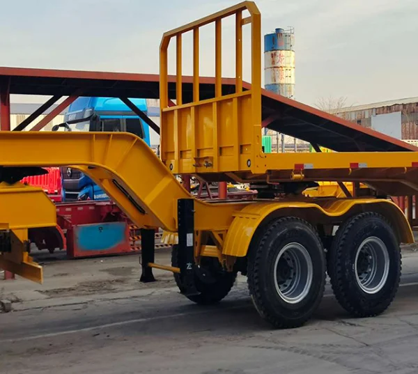 30ft 40ft 15m flat frame tandem interconnect 4x4 car truck trailer for sale 53 foot hyperlink flatbed trailer