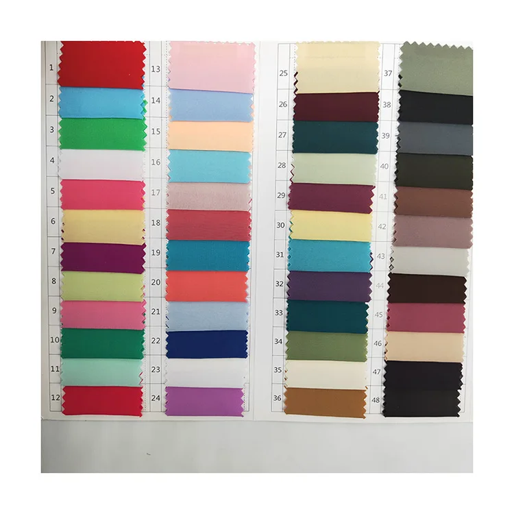 
2020 Hot Sale Custom Color Stretch Chiffon Fabric Polyester Spandex Fabric for Sportswear  (62327789293)