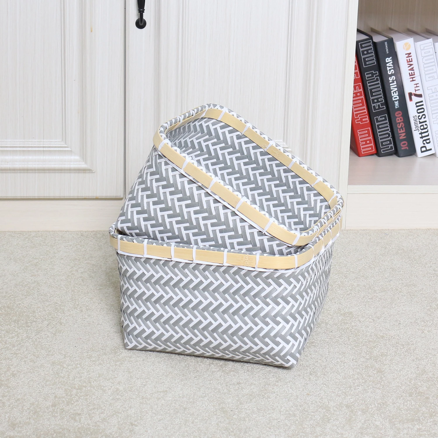 Wholesale Plastic Resin Storage Basket PP Wicker Basket for Home Use & Baby Sundries