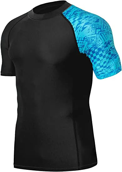 Оптовая продажа пользовательские печатные для мужчин с защитой от УФ-лучей, купальный костюм с защитой от ультрафиолета 50 +, защита от ультрафиолета, рубашка с короткими рукавами сжатия скины для плавания серфинга футболки Сыпь гвардии