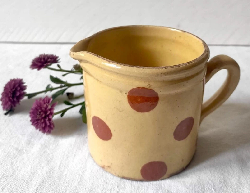 Terracotta Savoy polka dot milk jug