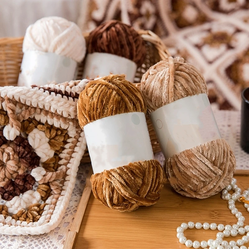 hot sale Plush Fluffy Velvet Yarn Crochet for Blanket Knitting and Crocheting,Soft Baby Yarn for Crocheting