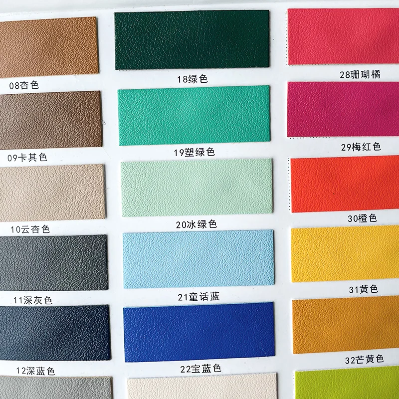 Thickness 0.6mm Solid color Supreme lychee pattern for Sofa holster and wallet and Briefcase and Stationery Supplies pu leather