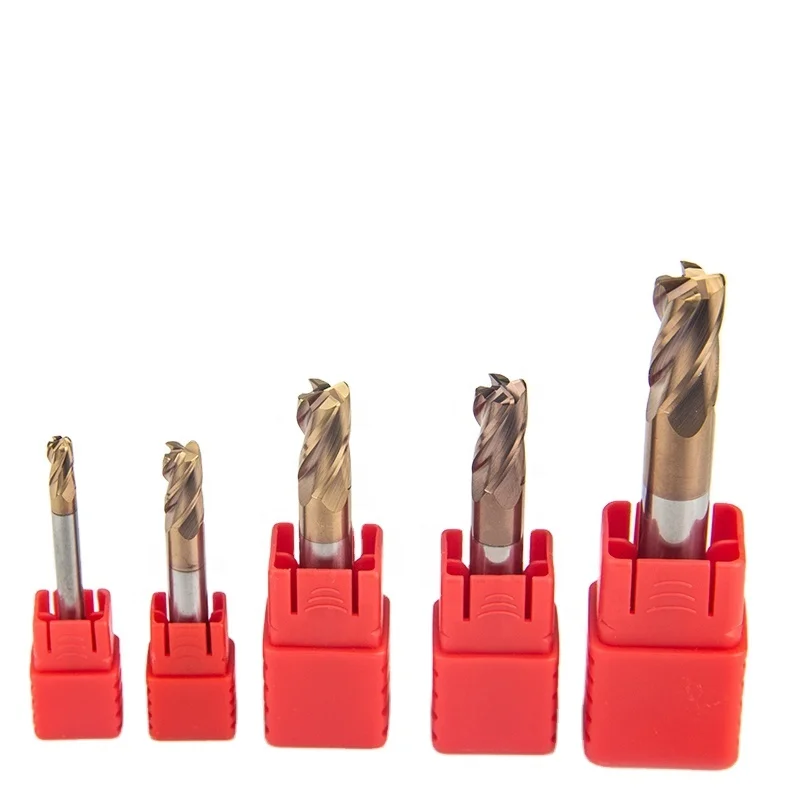 TBM Solid Carbide Endmill CNC Cutter Tool For Metal Milling Cutter Router Bits Square Face End Mill HRC 45/55/60/70