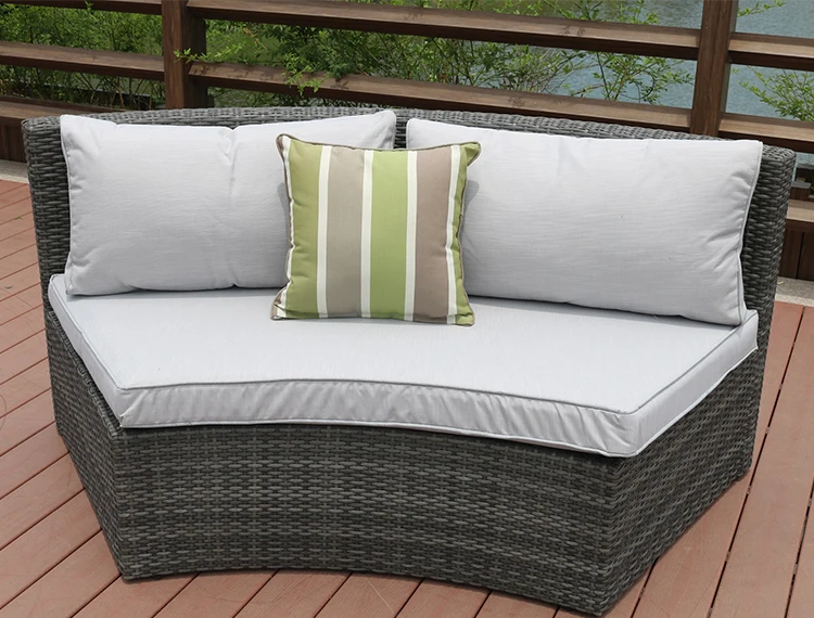 Newest Design U Shape Poolside Rattan Outdoor Sofa Sets Wicker