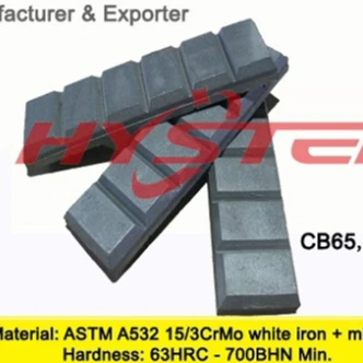 Weldable 63HRC CHOCKY WEAR BARS CB40, CB50, CB65, CB100 for abrasion and impact protection