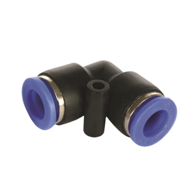 STNC Europe Style TPV Series Blue Black Color Union Elbow Push In One Touch Quick Connector Fitting For Pneumatic Parts