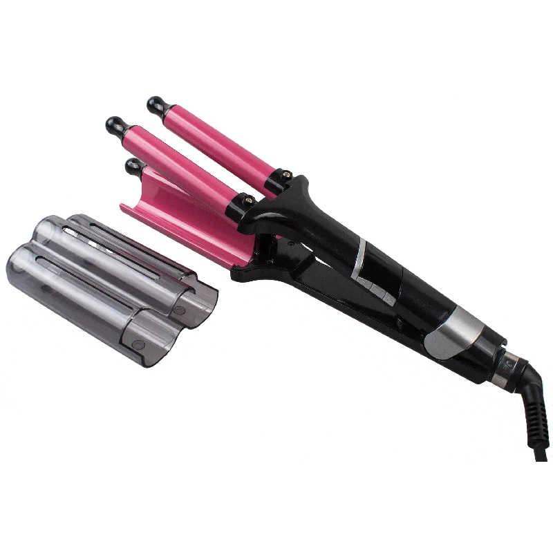 Professional  hair irons waver PTC Electric Curling Iron 3 barrel Hair Curler Deep Wave Barrel Crimp with multi-function