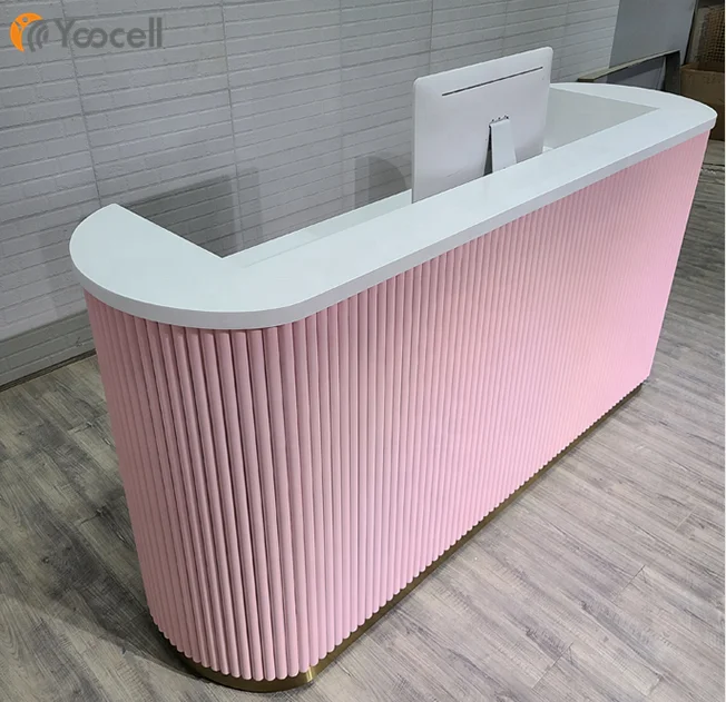 Yoocell Индивидуальные Розовый цвет золото низ ногтей спа салон стойка ресепшн салон лица debelleza кассовый стол для продажи