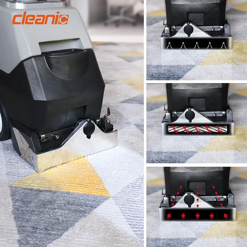 Walk behind 3 in 1 carpet shampoo washer vacuum cleaner industrial carpet washing machine for hotel cleaning