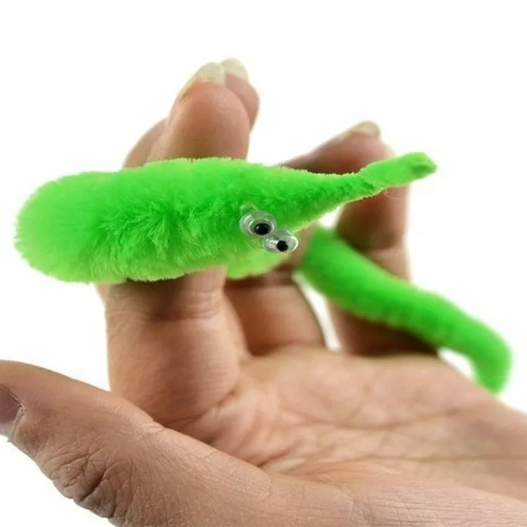 Wholesale 12 Colors Worm Mini plush magic tricks worm toy cat teaser