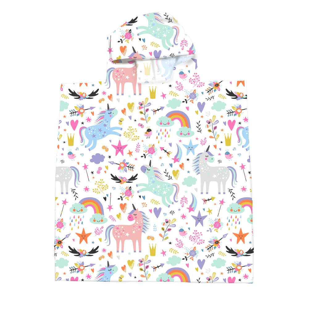 
Wholesale 100% Polyester Custom Print Highly Absorbent Hooded Baby Towel 