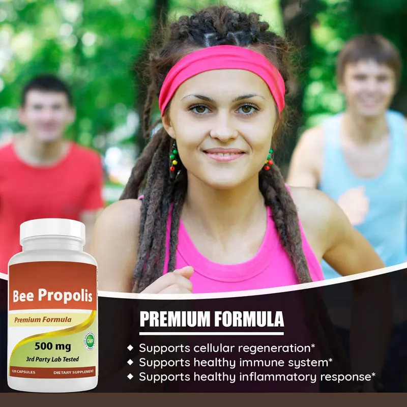 Good Quality Royal Jelly Capsules With Propolis Non-GMO Bee Propolis Capsule Organic For Antioxidant