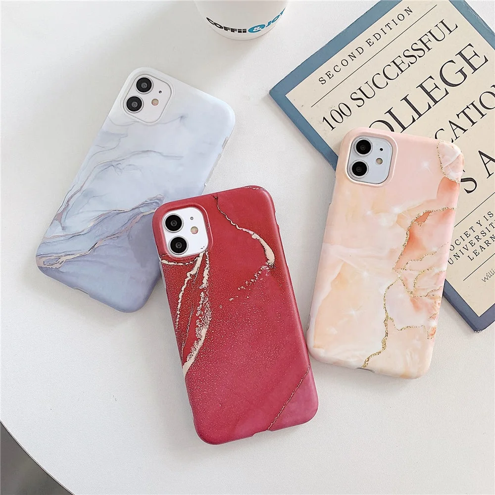 Защитный чехол IMD из тпу с принтом на заказ для iPhone Xs SE мраморный матовый мобильного телефона 11 Pro/12 Mini/12/12