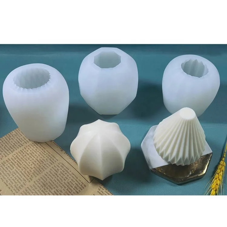 Cylinder Shape 3D Wax Silicone Sphere Mold Candle Taper Silicone DIY Molds for Making Aromatherapy Candles