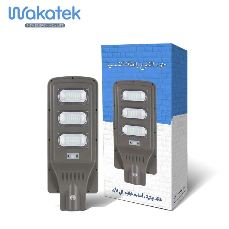 Светодиодный уличный фонарь на солнечной батарее Wakatek 90 Вт все в