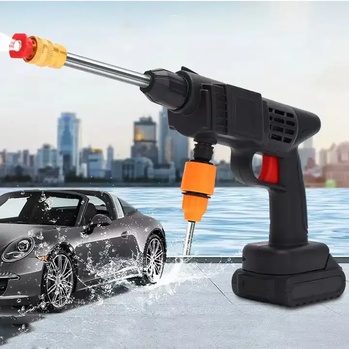 New Arrival 2024 Car Whasher High Pressure Portable Wash Gun Cordless Electric Cleaning Machine Lithium Battery Washer Spray Gun