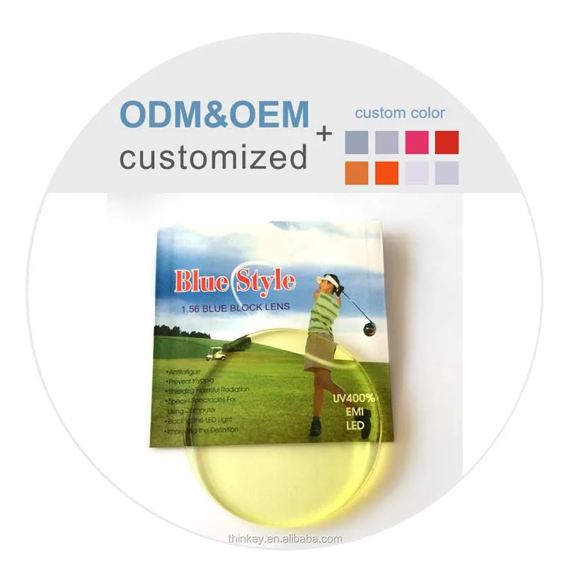 Hot Sale Resin SHMC Coating Driving Lenses with Blue Block Photochromic Green Lens Single Vision Effect Optical Lens