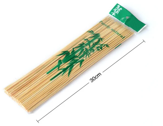 Bamboo Products Natural Bamboo Grill Skewer Round BBQ Sticks