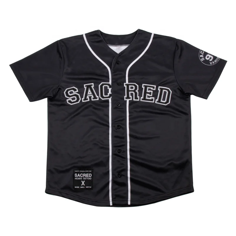 Sport Baseball Buttoned Jerseys Digital Printing Sublimation Softball Jerseys Men Women Mesh Plain Blank /Stripe Baseball Jersey