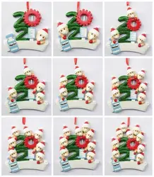 Survived Family Ornament Xmas Tree Ornaments 2021 Holiday Decorations DIY Name Personalized Tree Christmas Glitter Ornament