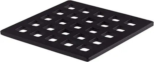 Uni-Green Square Drain Grate Replacement | Drain Cover | Shower Strainer Grid Mission Style (Matte Black)
