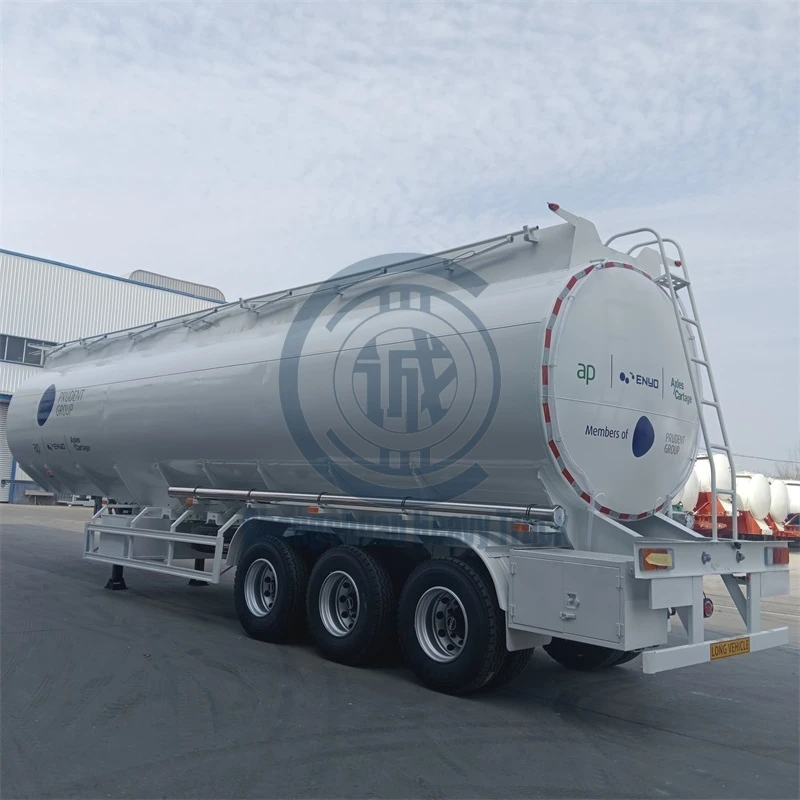 Good Quality Tri-Axles Fuel Tanker Alloy Liquid Transportation  Semi Trailer For Sale