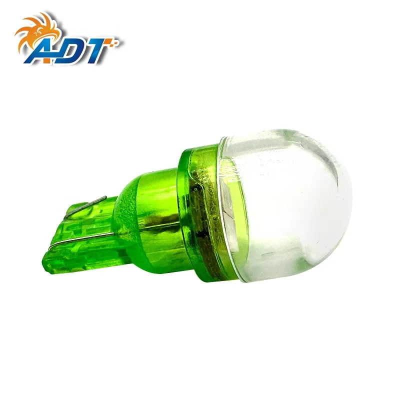 ADT Transparent base insert t10 194 #555 2Leds 5630SMD clear ac dc led 6.3 volt Pinball Machine LED Lamps Green