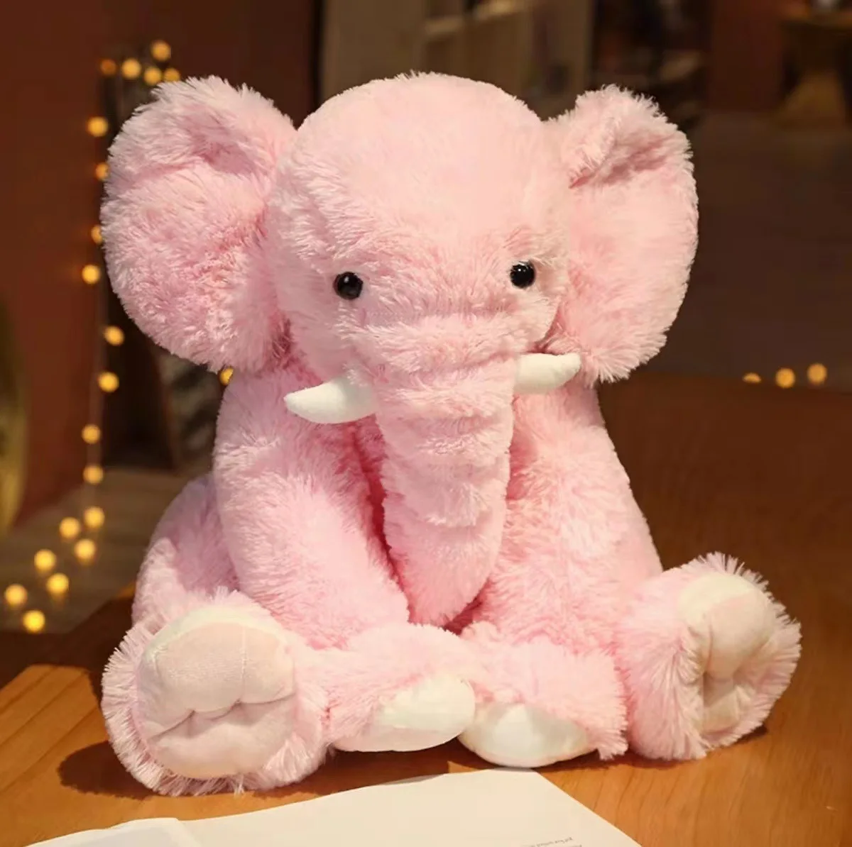 Long haired cute good quality plush elephant toy