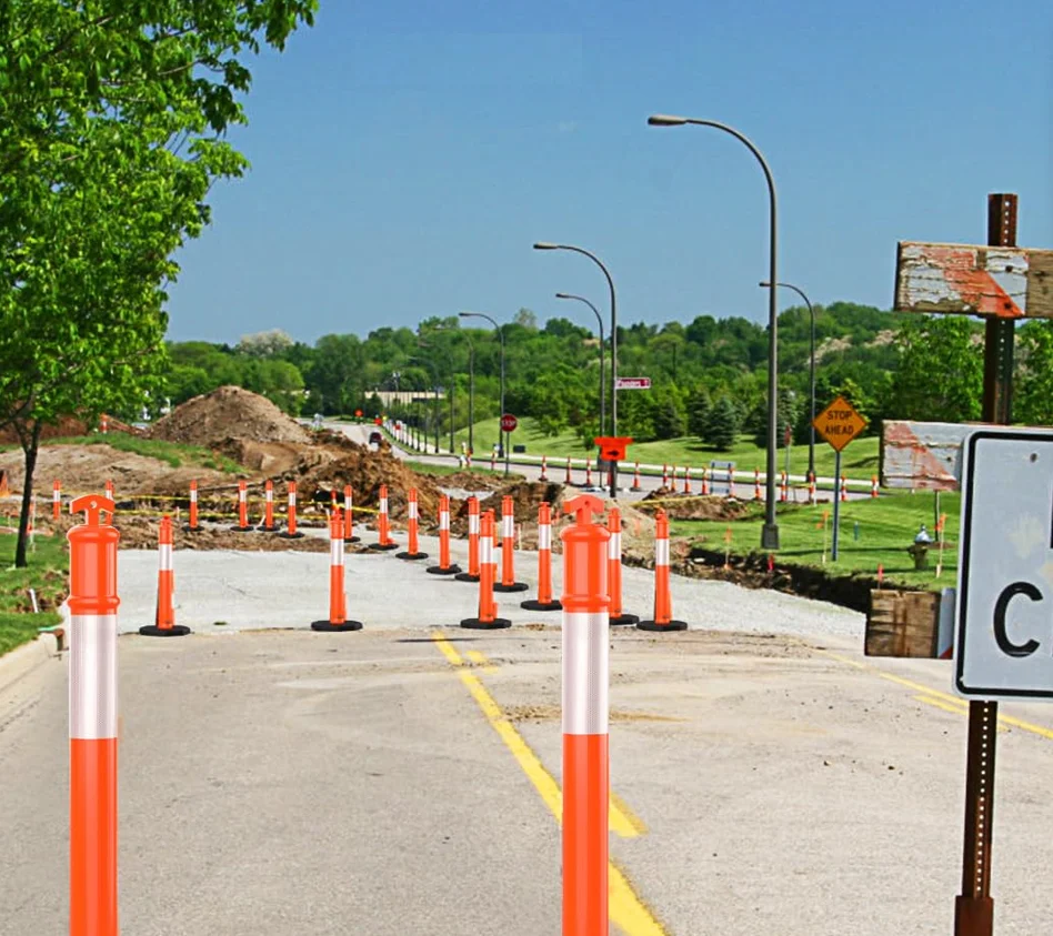 F Safety Bollard, Bollard Post,Perfect for Traffic-Sensitive Area Parking Lots