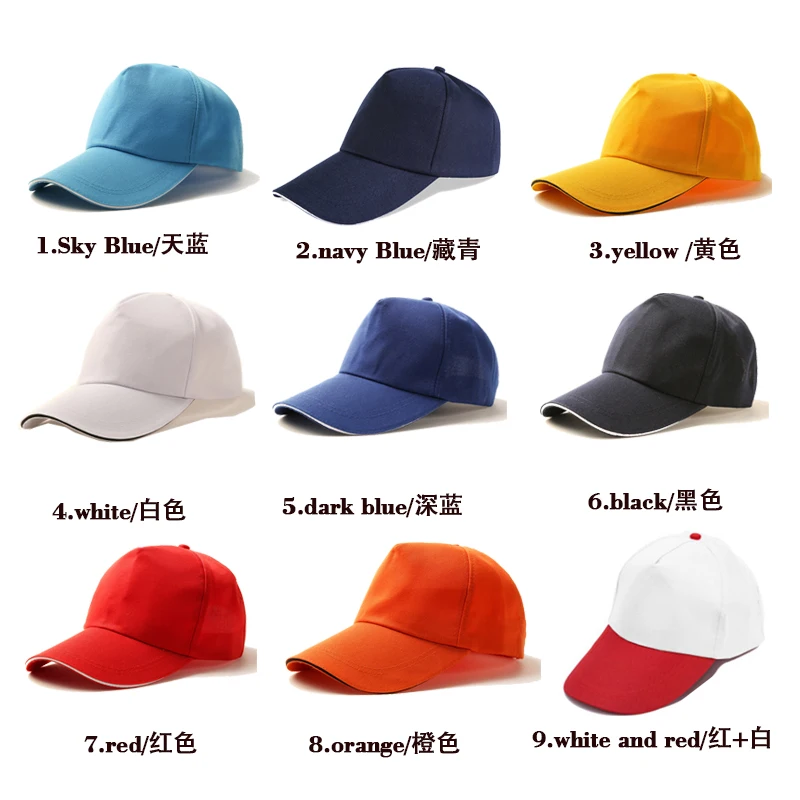 custom hats with logo cap high quality cotton Unisex Plain 5 Panel Sport Baseball Caps hat manufacturers custom