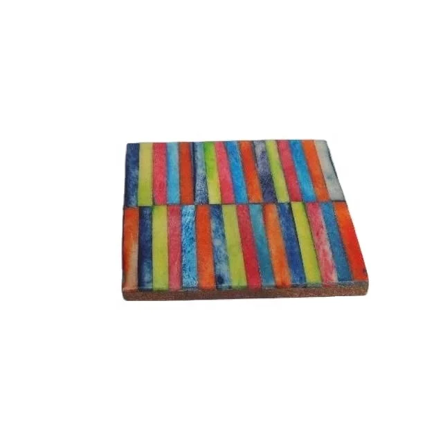 
Multi colour bone inlay strip coaster available in other patterns and colours 